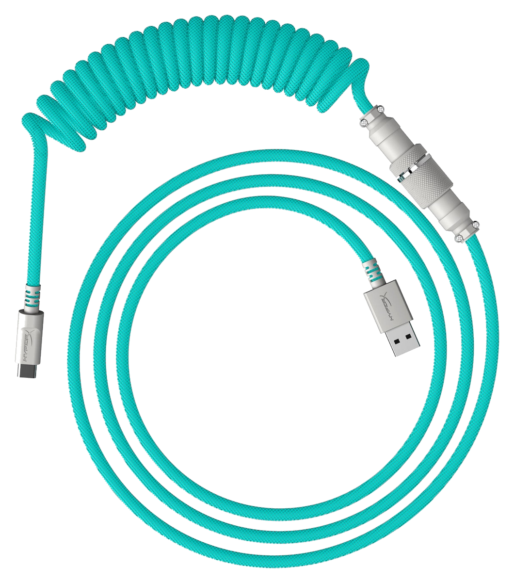 HyperX USB-C Coiled Cable Light Green-White