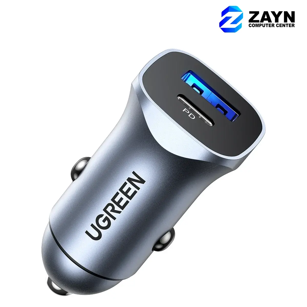 USB-C PD+USB-A QC 20W Fast Car Charger