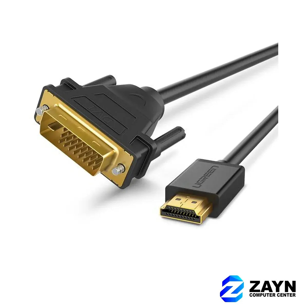 HDMI Male To DVI(24+1) Round cable – 1m