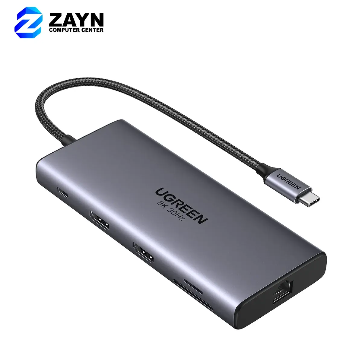 USB-C to 1*USB3.0+2*USB2.0+USB-C3.0+2*HDMI+RJ45 Gigabit+SD&TF +PD (10-in-1)