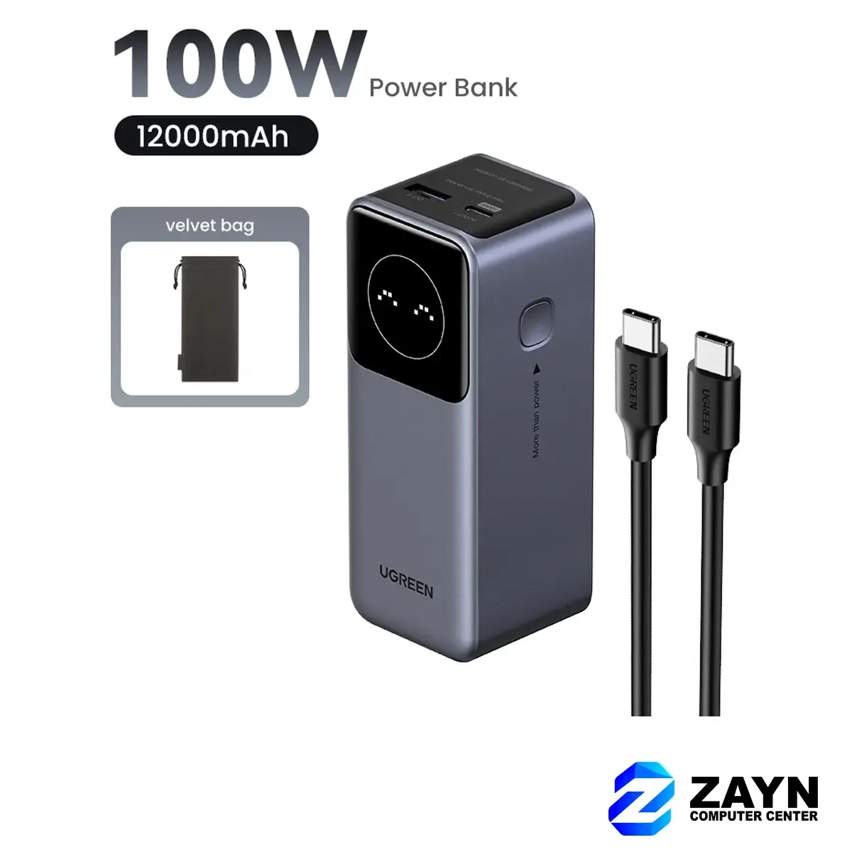 12000mAh Quick Charging 100W Power Bank