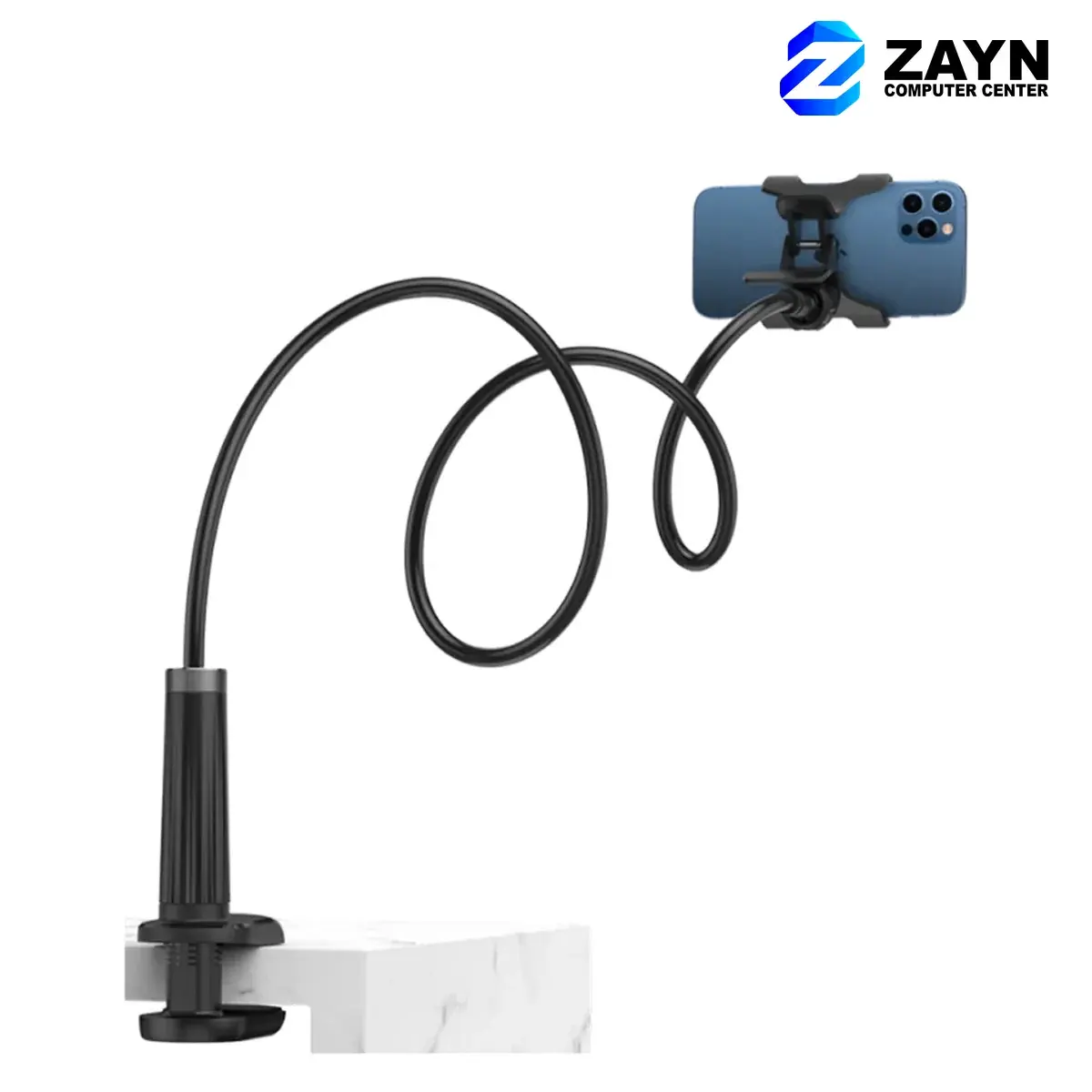 Phone Holder With Flexible Long Arm – 90cm, Black
