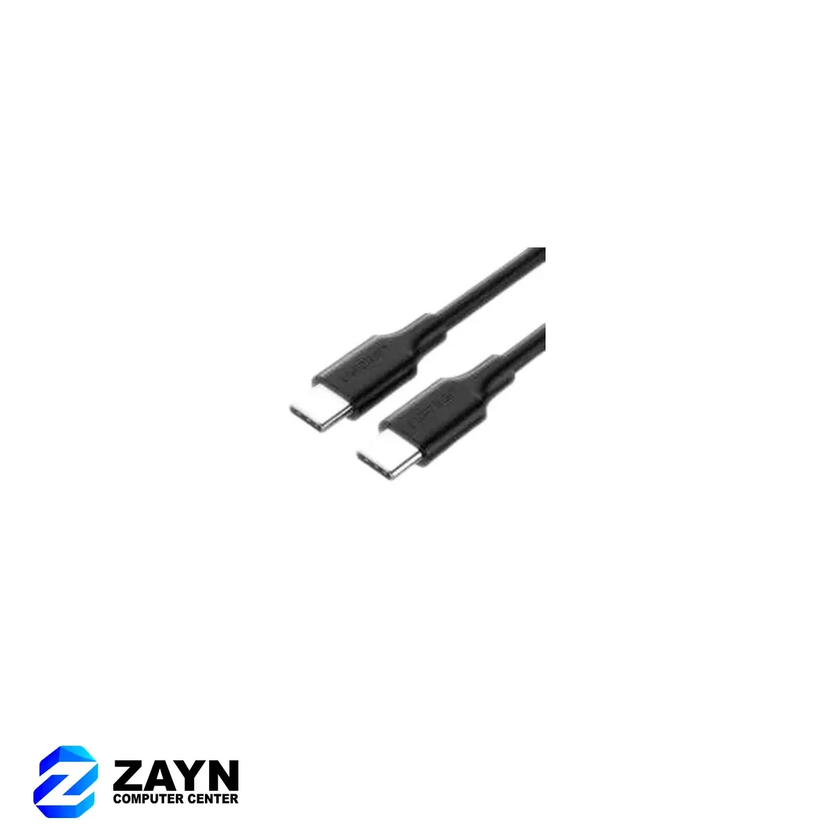 USB-C 2.0 Male To USB-C 2.0 Male 3A Data Cable – 0.5m, Black, US286