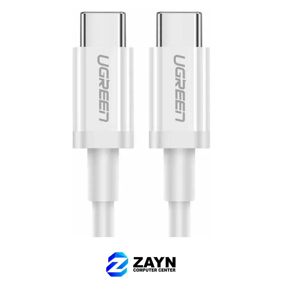 USB-C 2.0 Male To USB-C 2.0 Male 3A Data Cable – 2m, White, US264