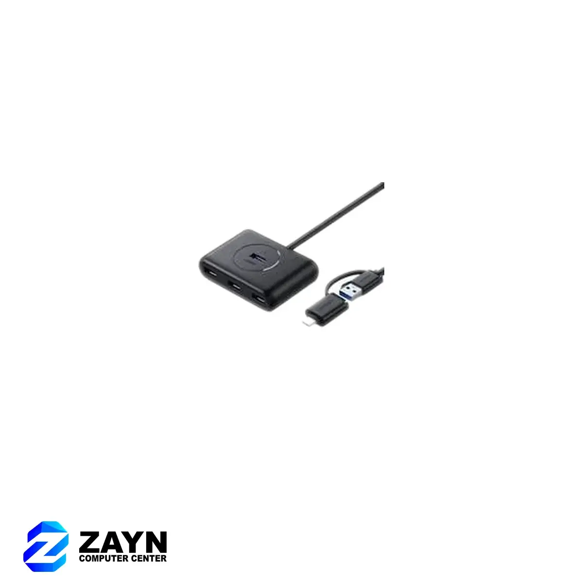 USB 3.0 A With USB-C Adaptor 4 Ports HUB 1M Black