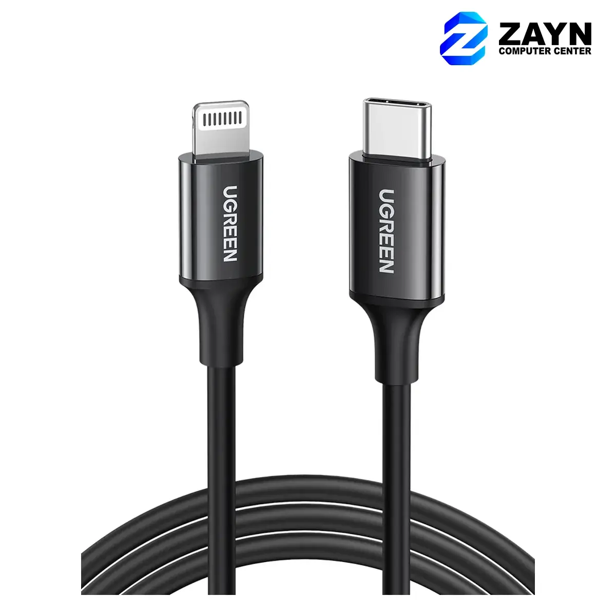Lightning To Type-C 2.0 Male Cable – 1m, Black, US171