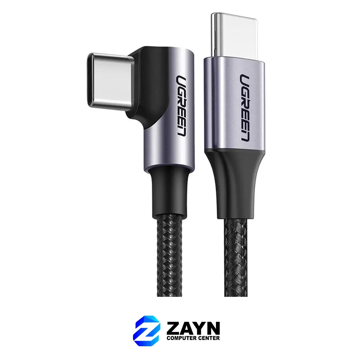 USB-C 2.0 Male To Angled USB-C 2.0 Male 3A Data Cable(90°Angle) – 3m