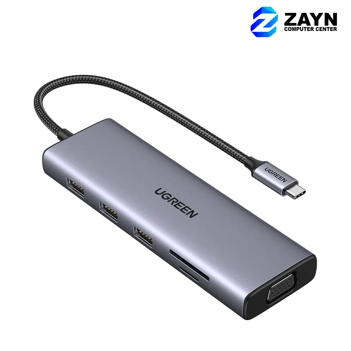 USB-C To 3*USB 3.0 A+HDMI+VGA+RJ45 Gigabit+SD/TF+AUX3.5mm+PD Converter (10-in-1)