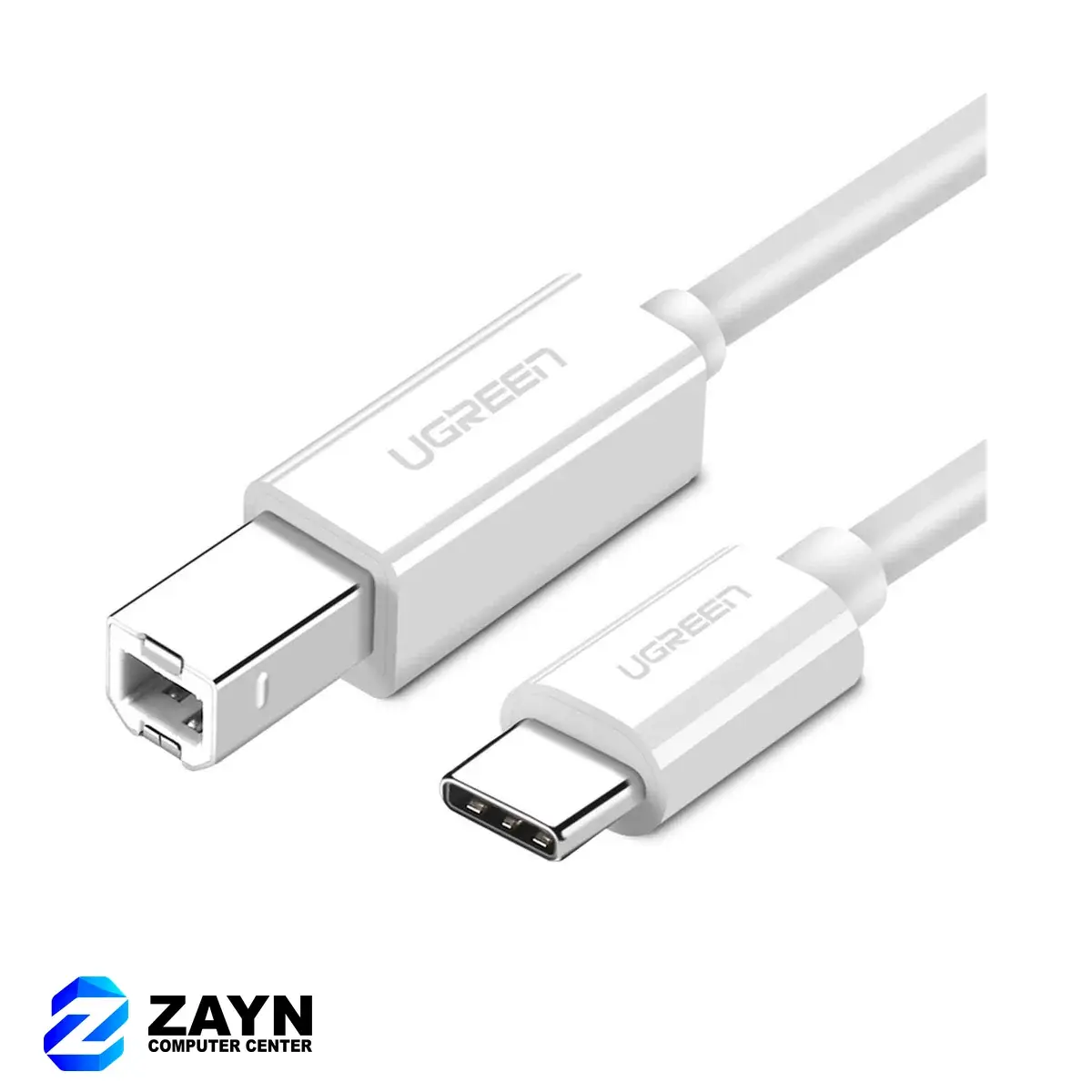 USB-C 2.0 To USB-B 2.0 Print Cable – 1.5m, White
