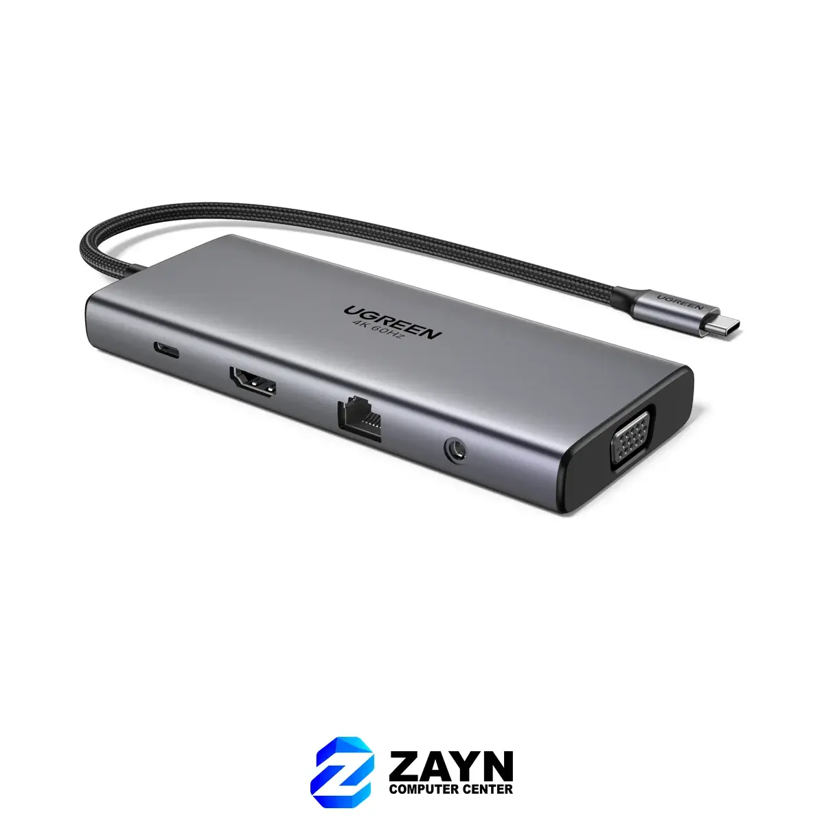 USB-C To 2xUSB-C 3.2+USB-A 3.2+USB-A 3.0+HDMI+VGA+RJ45 Gigabit+SD/TF+AUX3.5mm+PD Converter(11-in-1)