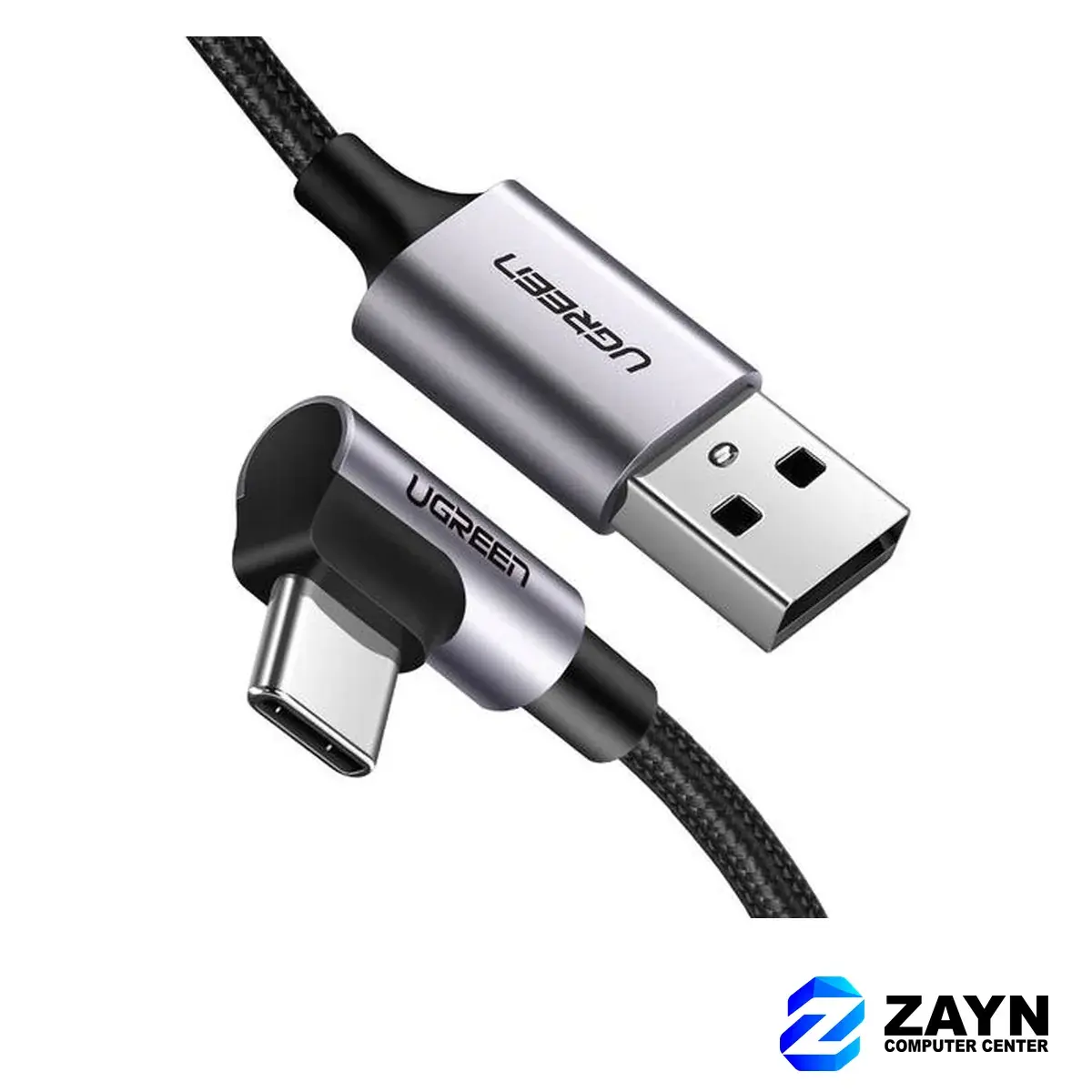 Angled USB-C Male To USB2.0 A Male 3A Data Cable(90°Angle) – 2m