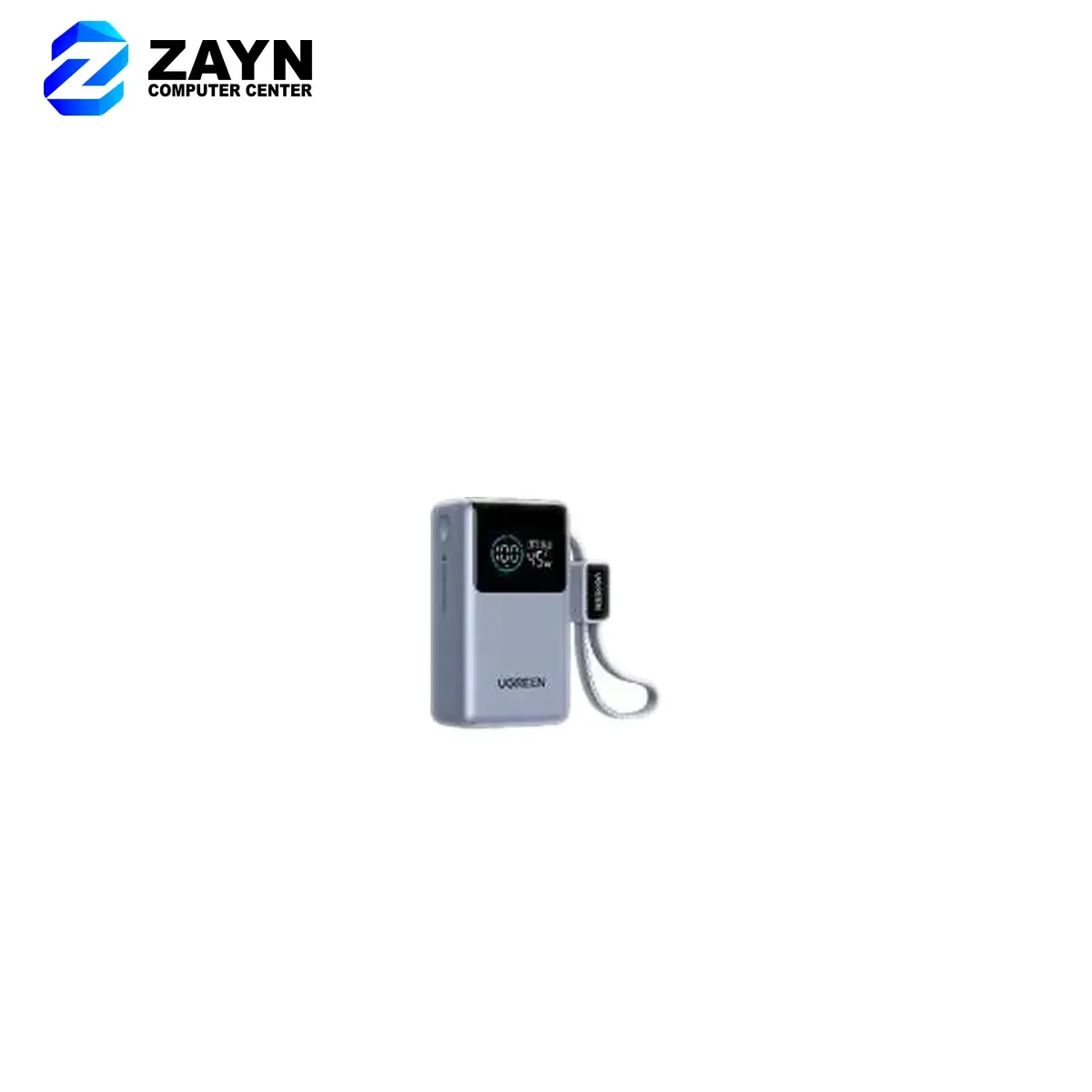 10000mAh 55W 1C1A Power Bank with 1*55W Build-in Cable
