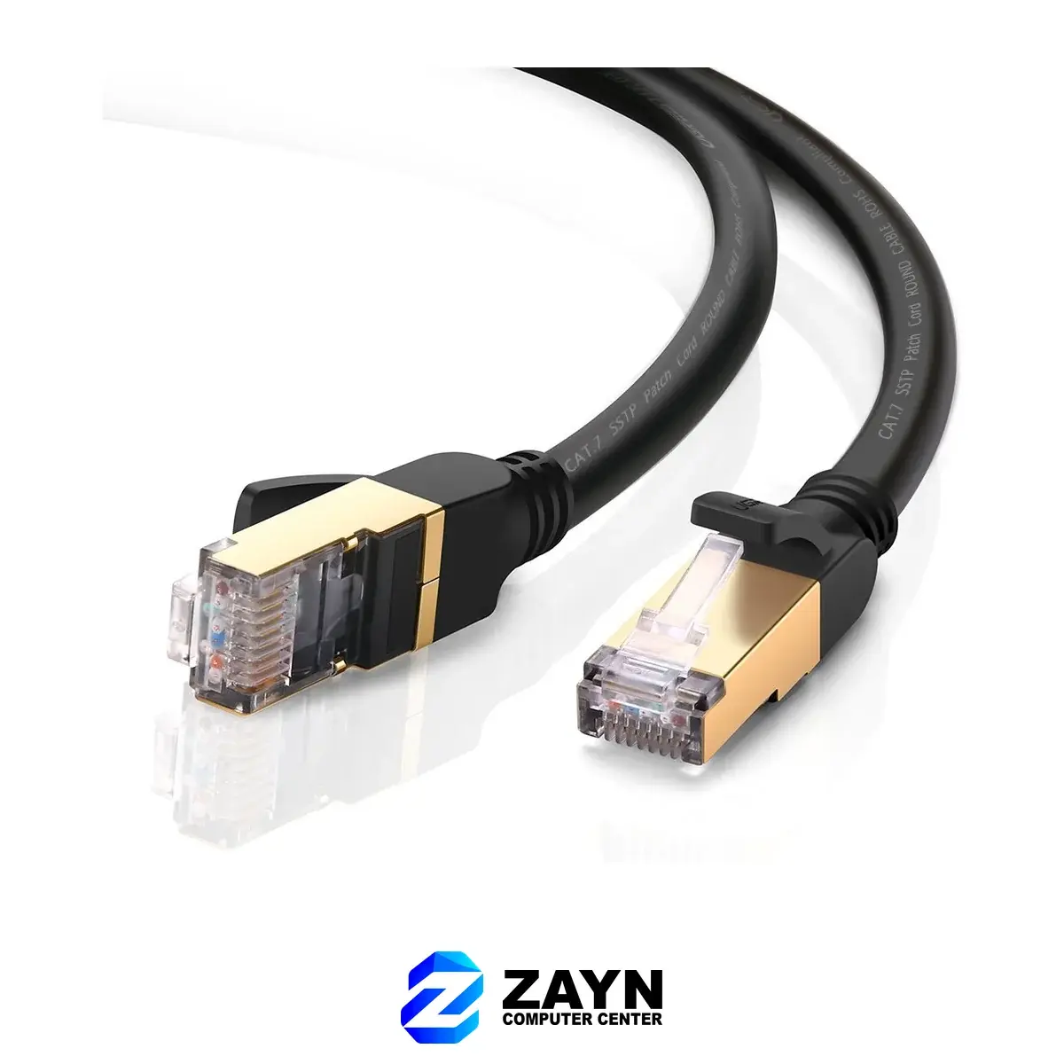 Cat7 F/FTP Round Ethernet Cable – 1m