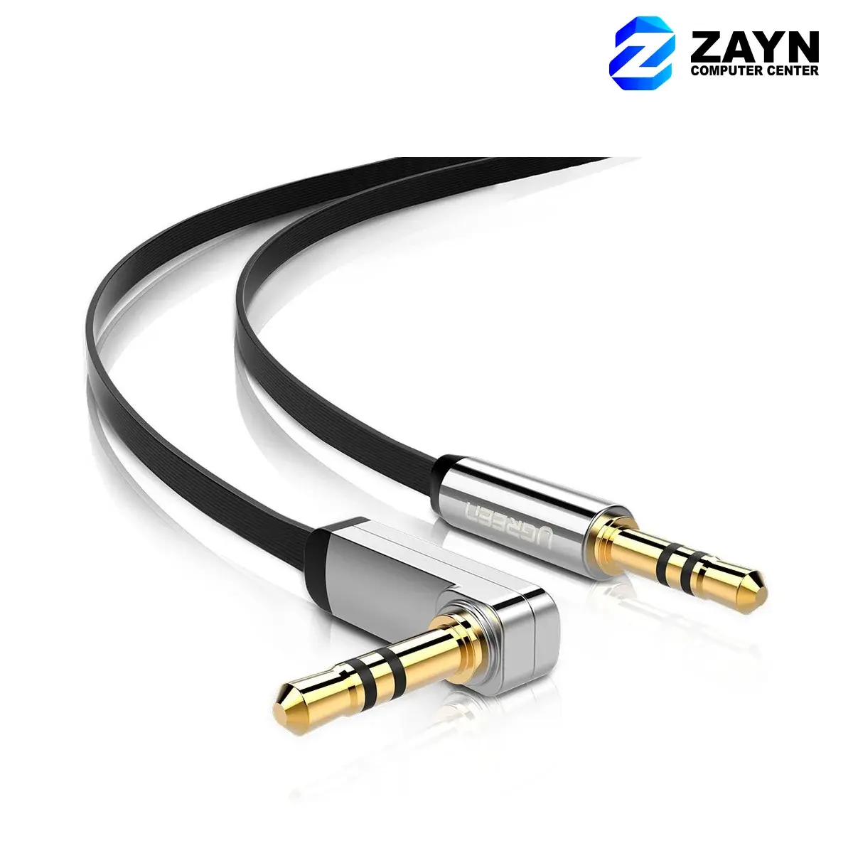 3.5mm Male To Male Angled Flat Cable – 1m