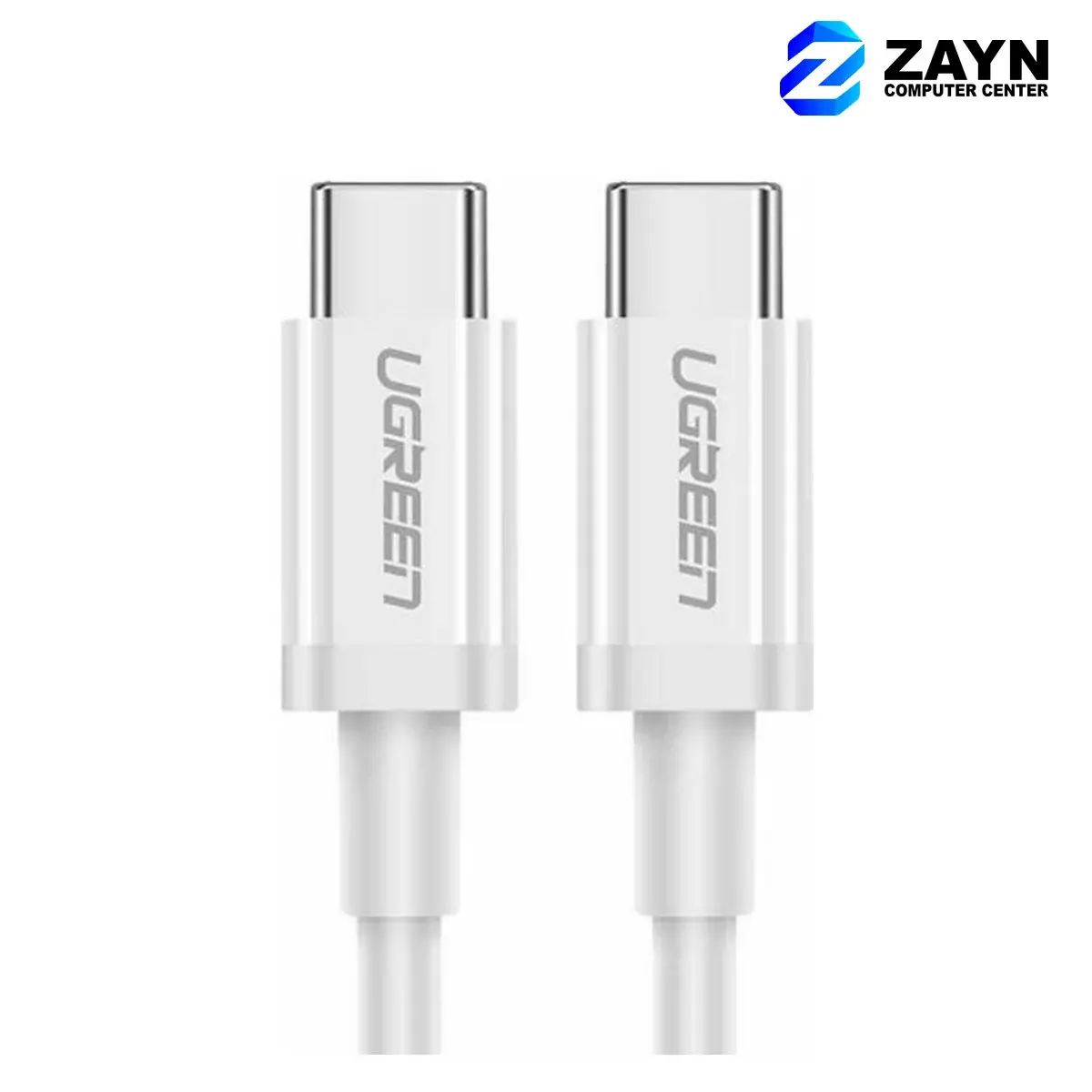 USB-C 2.0 Male To USB-C 2.0 Male 3A Data Cable – 1.5m, White, US264