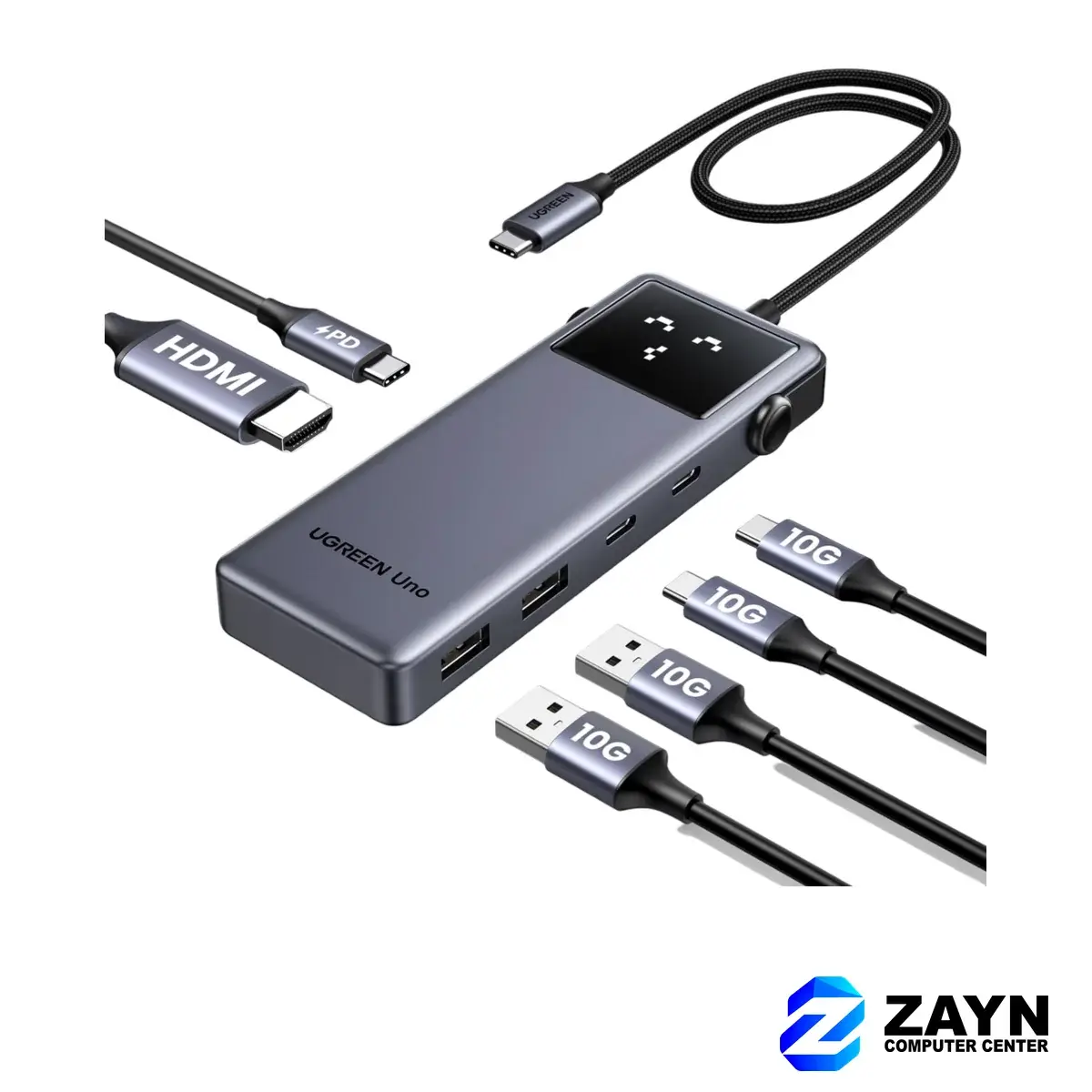 USB-C To HDMI+2*USB 3.2 A+2*USB 3.2 C+PD Power Converter(6-in-1) – 15cm, CM888