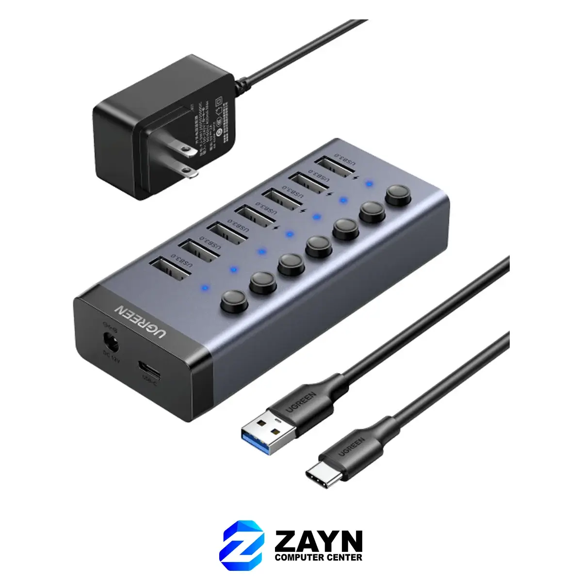 7 Port USB 3.0 HUB (12V 2A Power Supply)