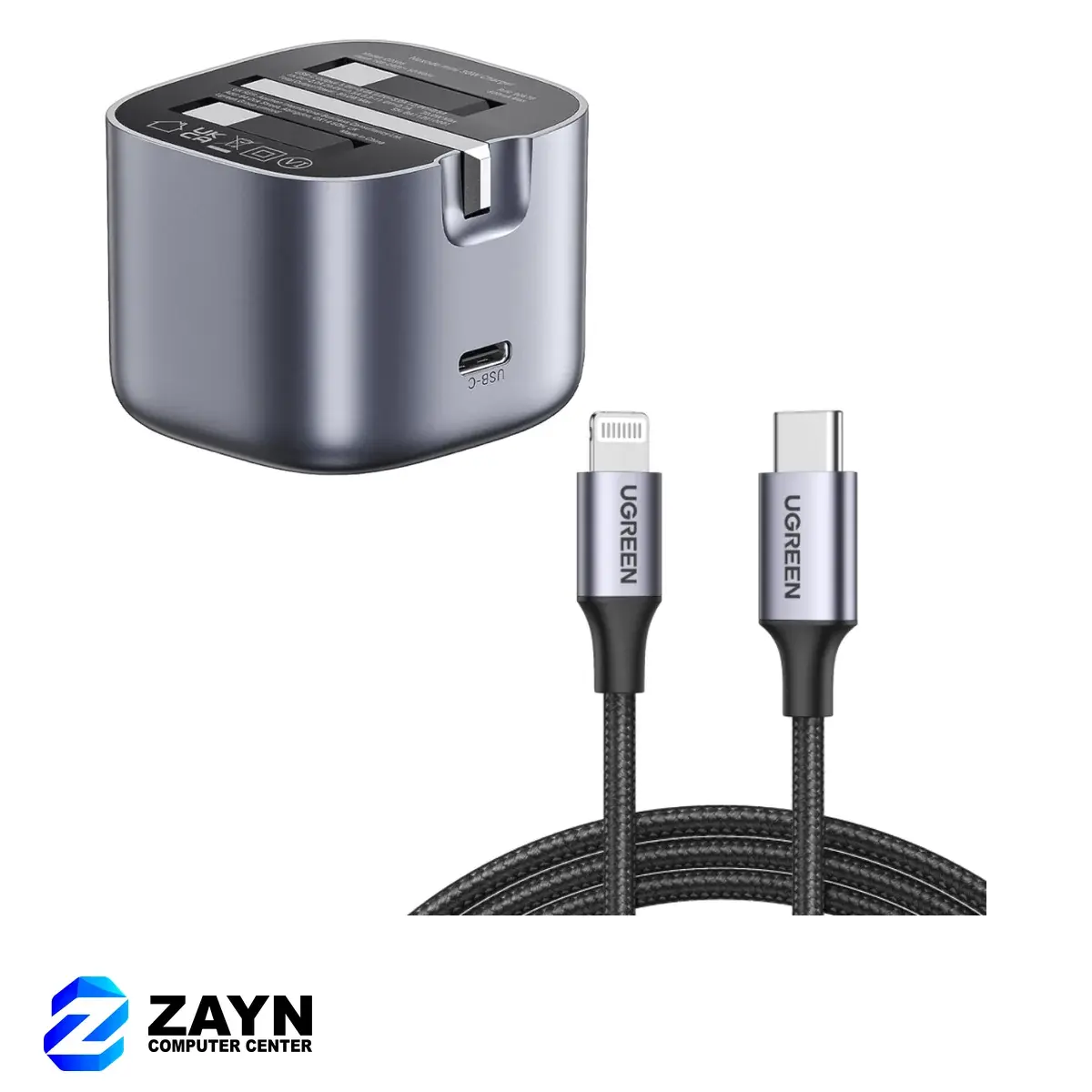 Lightning To Type-C 2.0 Male Cable – 1m, Grey, US304