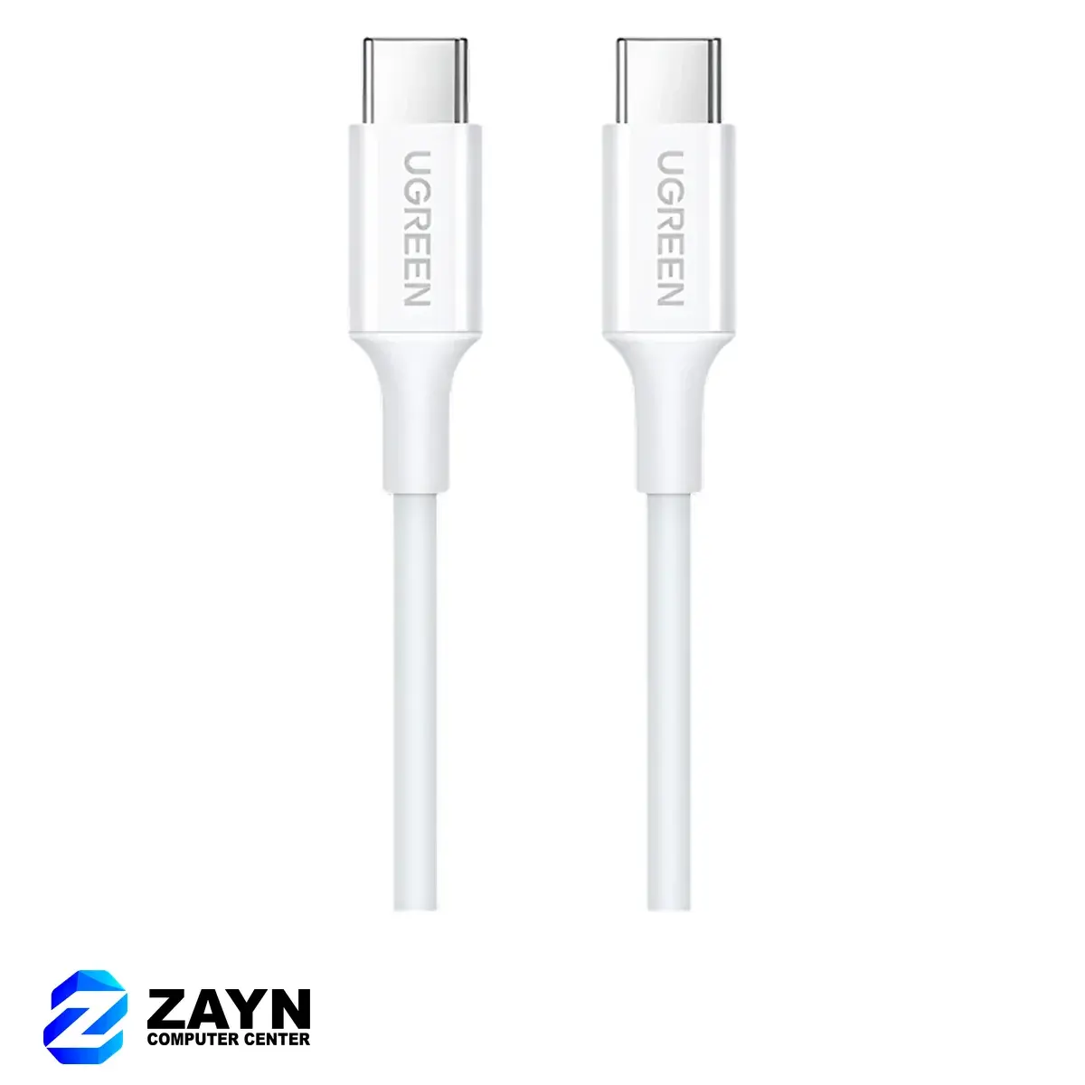 USB-C 2.0 Male To USB-C 2.0 Male 3A Data Cable – 1m, White, US264