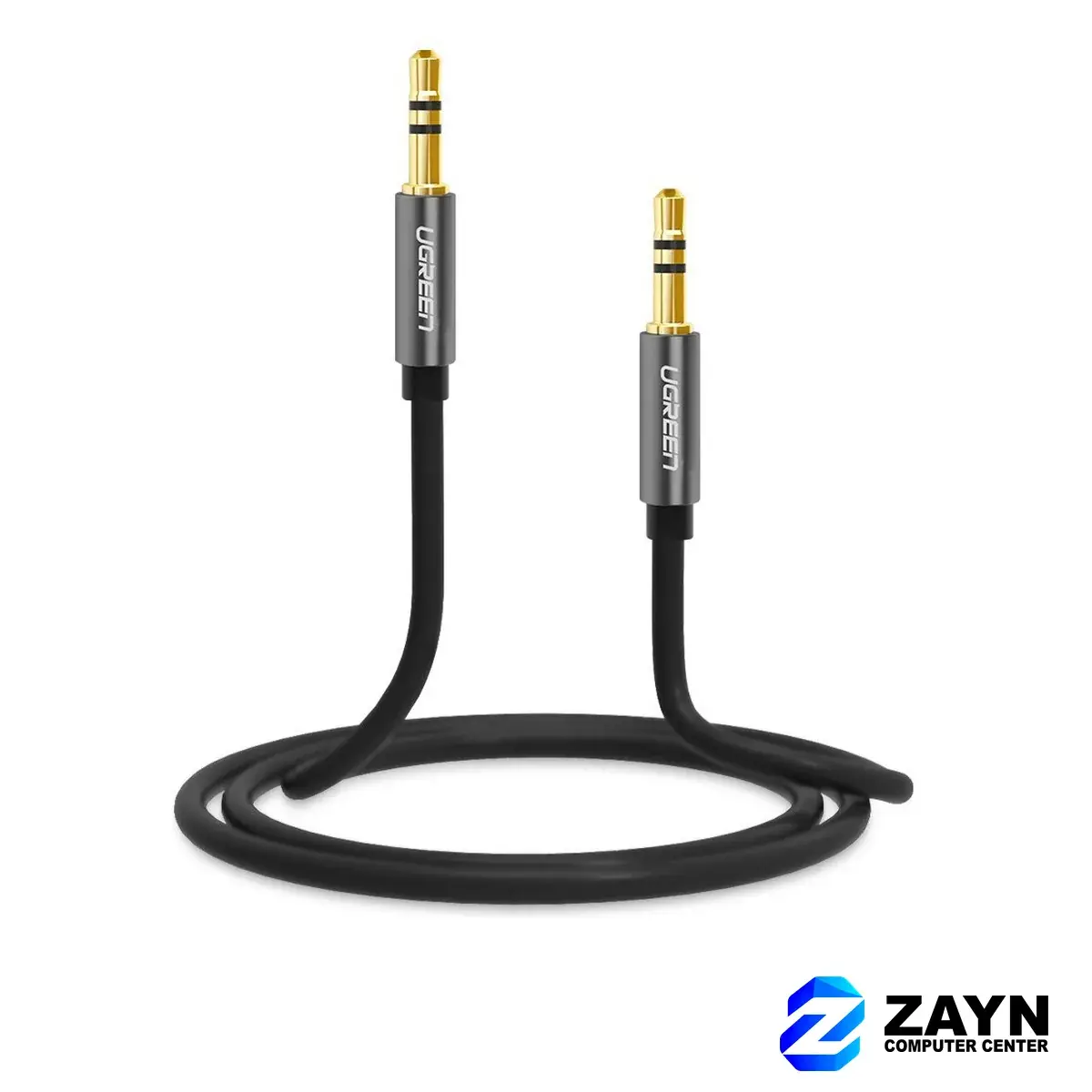 UGREEN 3.5mm Male To Male Round Cable (Black, 1m)