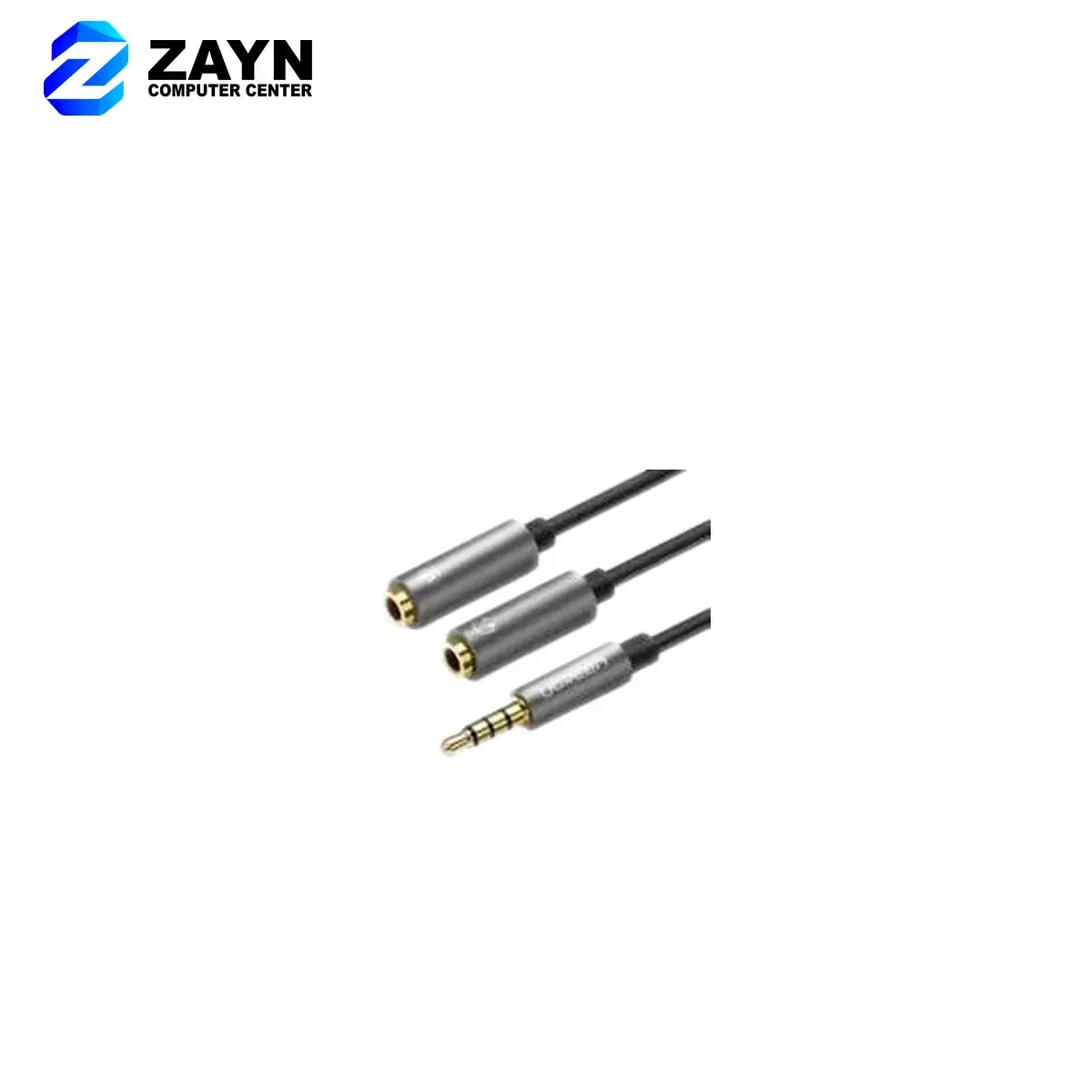 3.5mm Male To Dual 3.5mm Female Headset Splitter – Gray