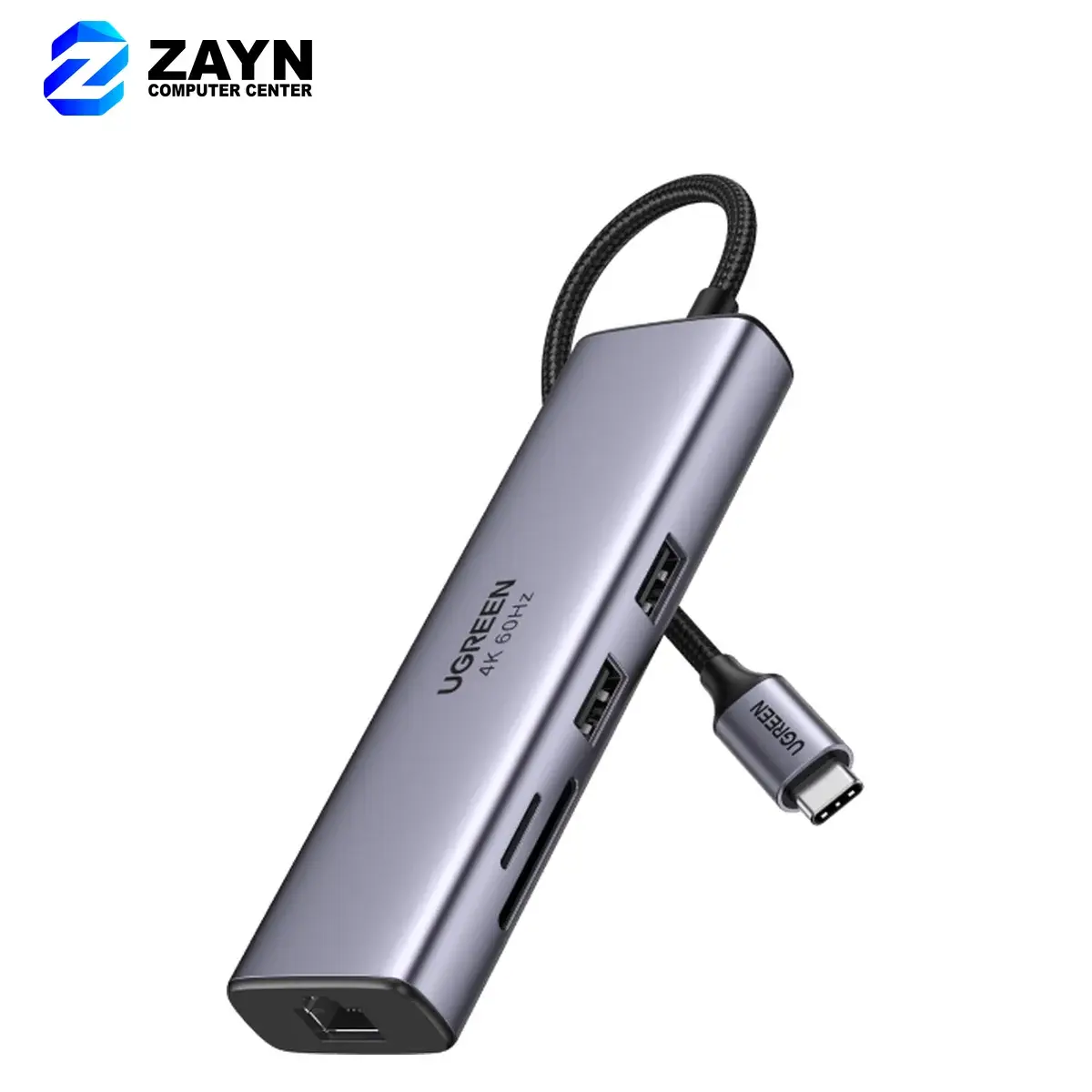 USB-C to 2*USB3.0+HDMI+RJ45+SD&TF +PD port Converter (7-in-1) – Item 60515