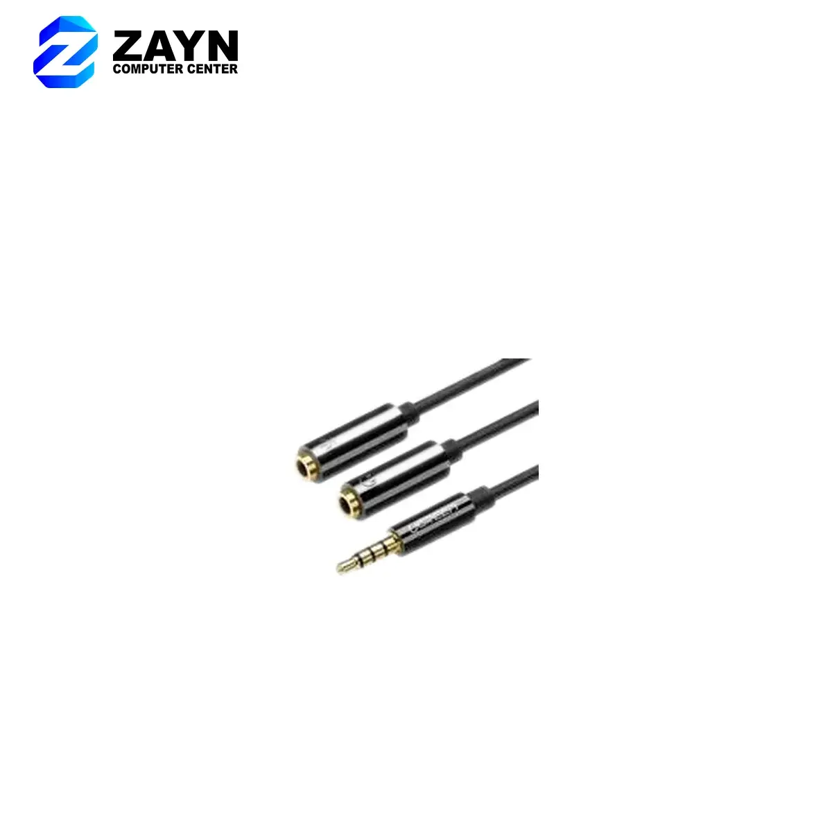3.5mm Male To Dual 3.5mm Female Headset Splitter – Black