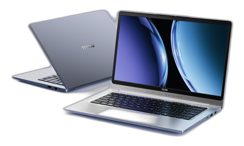 TECNO NB Megabook K14S AMD R5-7430U I 8GB DDR4 I 512GB SSD, NVMe I AMD Radeon Graphics I 15.6 inch 16:9 I 65W Type-C GaNFast-charge I WiFi 5 I 2-in-1 fingerprint power button I All Metal Body Support 180° Rotation 16.9mm I TECNO PC Manager Windows 11